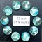 ARCTIC Clear Blue Swirl Glass Marbles 22mm (7/8 inch) SHOOTER Taw (Lot of 10)